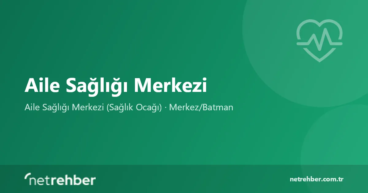 Aile Sağlığı Merkezi kapak görseli