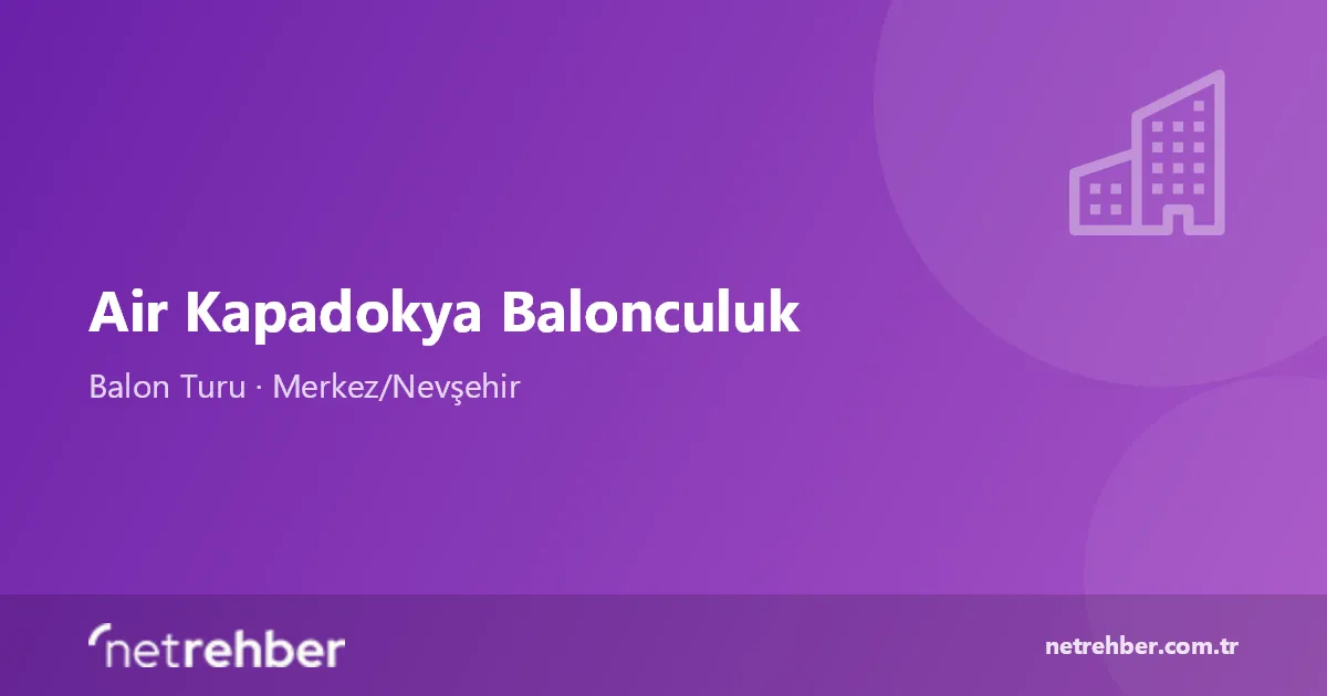 Air Kapadokya Balonculuk kapak görseli