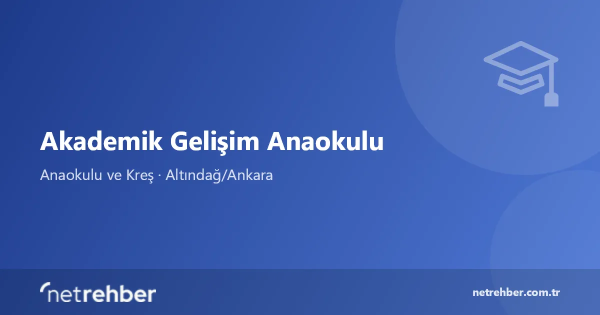 Akademik Gelişim Anaokulu kapak görseli