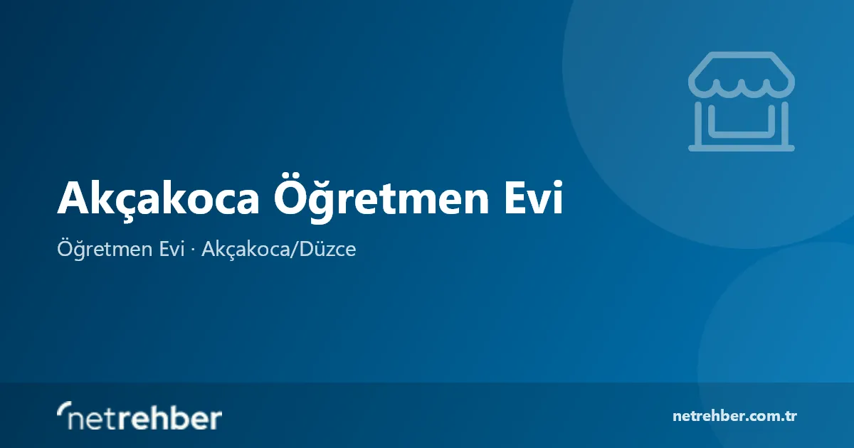 Akçakoca Öğretmen Evi kapak görseli