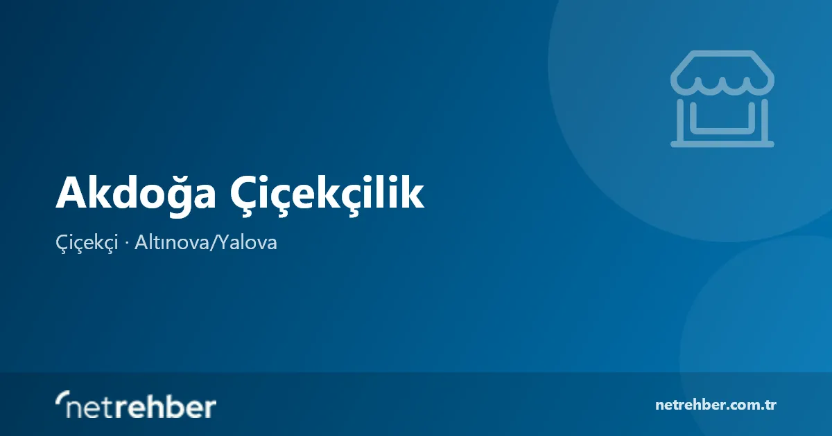Akdoğa Çiçekçilik kapak görseli