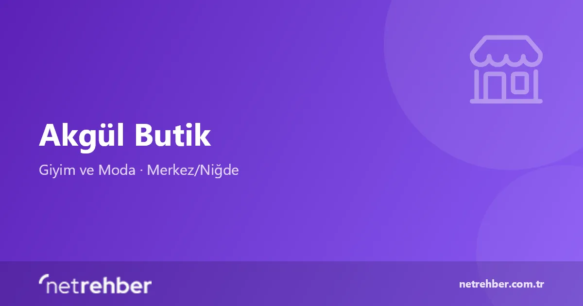 Akgül Butik kapak görseli
