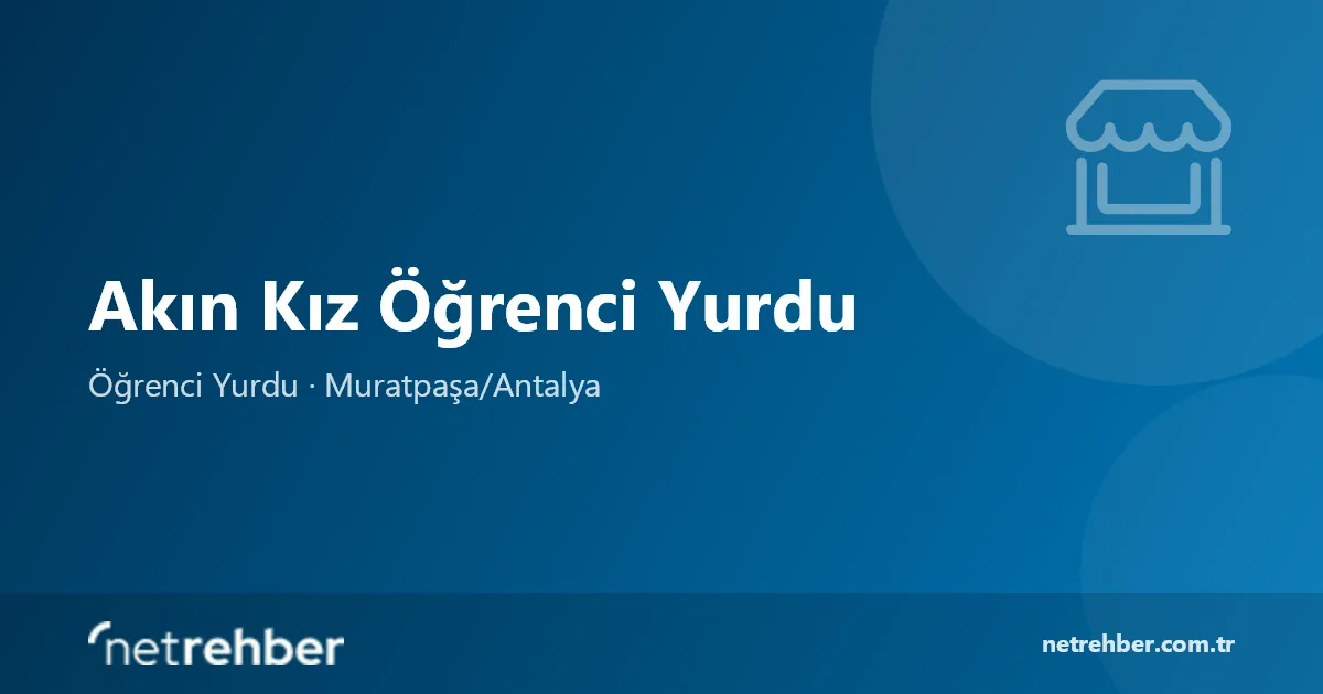Akın Kız Öğrenci Yurdu kapak görseli