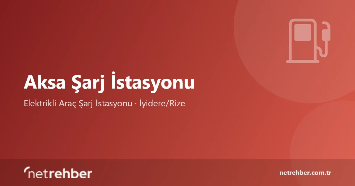 Aksa Şarj İstasyonu kapak görseli