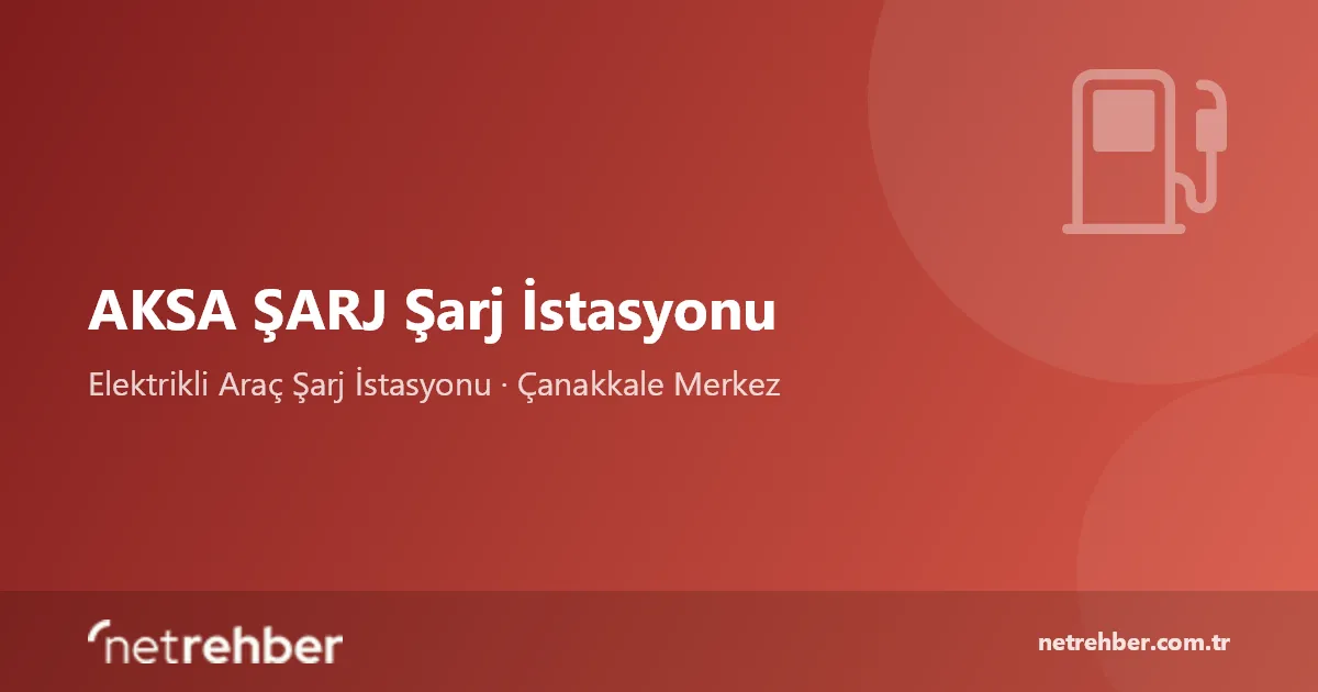 AKSA ŞARJ Şarj İstasyonu kapak görseli