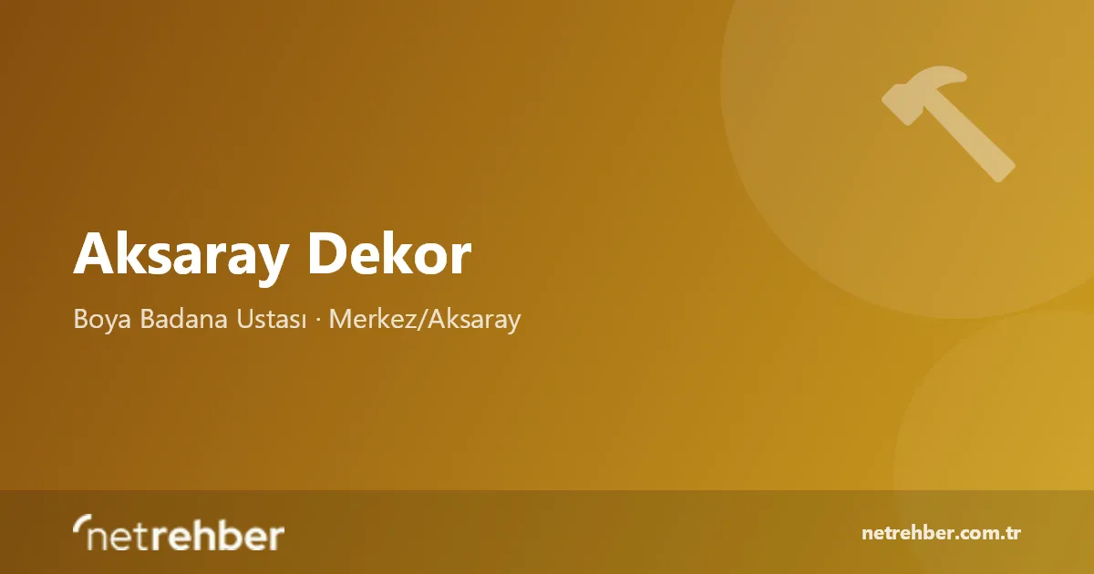 Aksaray Dekor kapak görseli