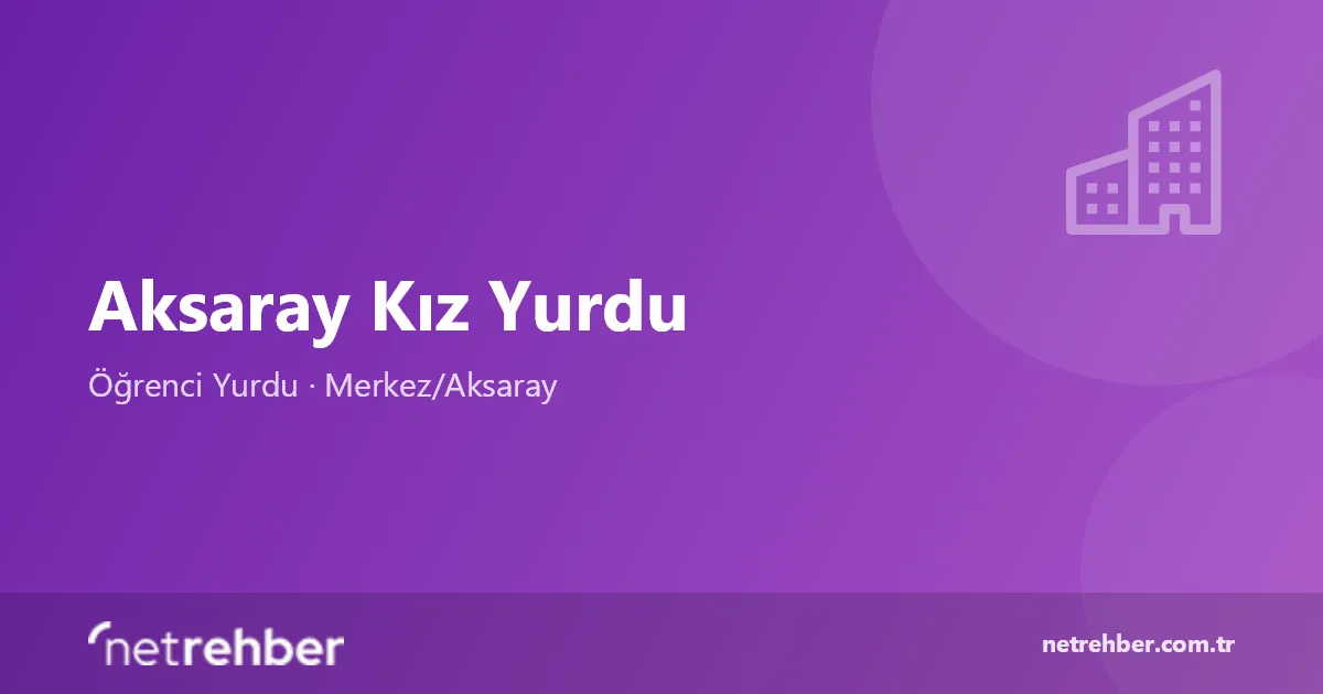 Aksaray Kız Yurdu kapak görseli