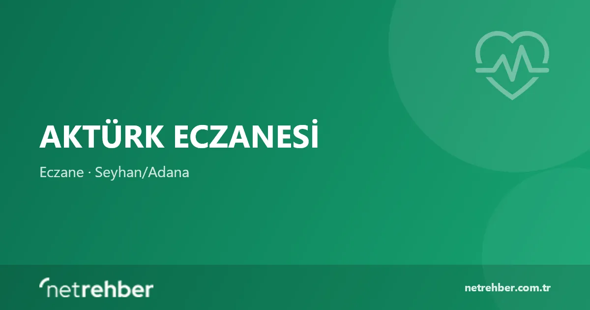 Aktürk Eczanesi kapak görseli