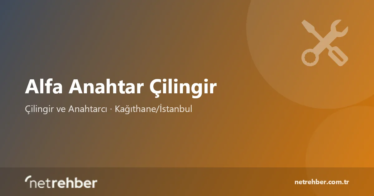 Alfa Anahtar Çilingir kapak görseli