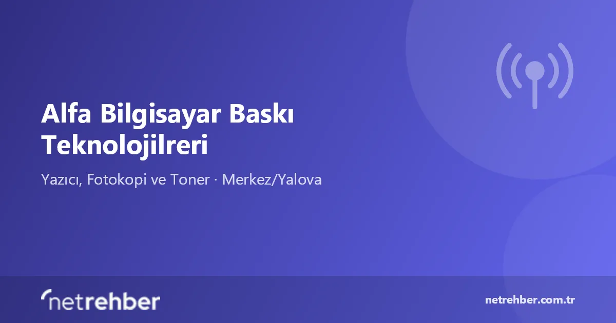 Alfa Bilgisayar Baskı Teknolojilreri kapak görseli