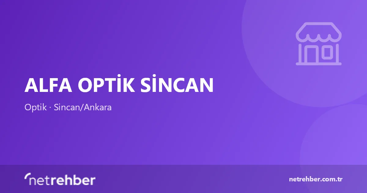 Alfa Optik Sincan kapak görseli