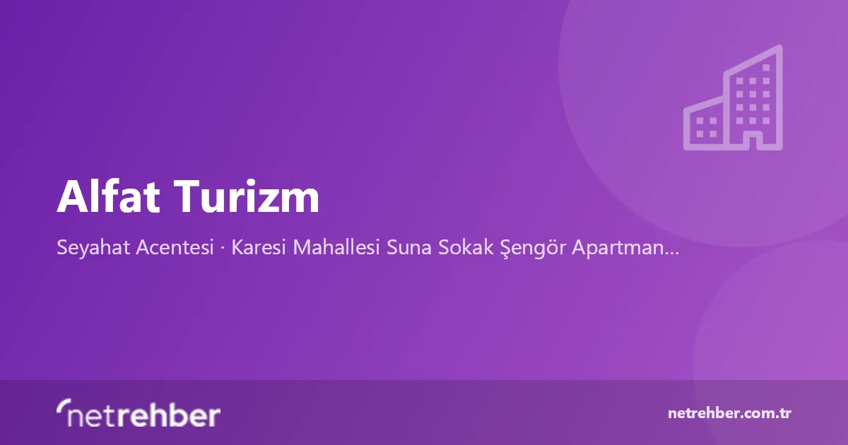 Alfat Turizm kapak görseli