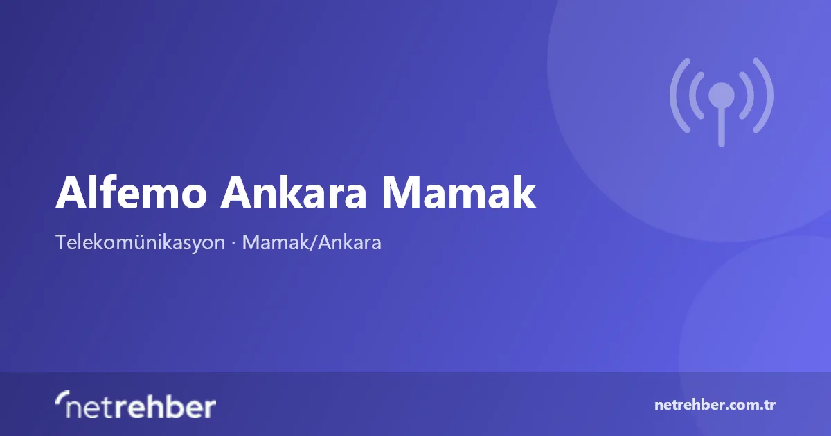 Alfemo Ankara Mamak kapak görseli