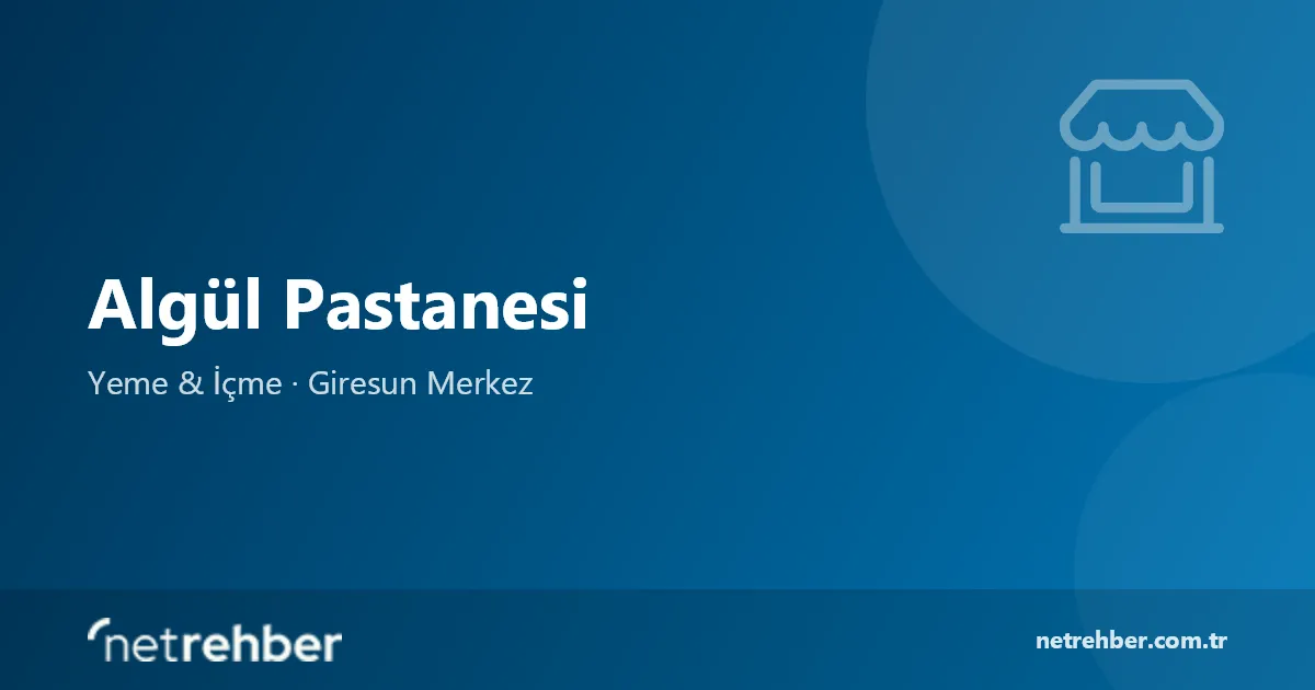 Algül Pastanesi kapak görseli