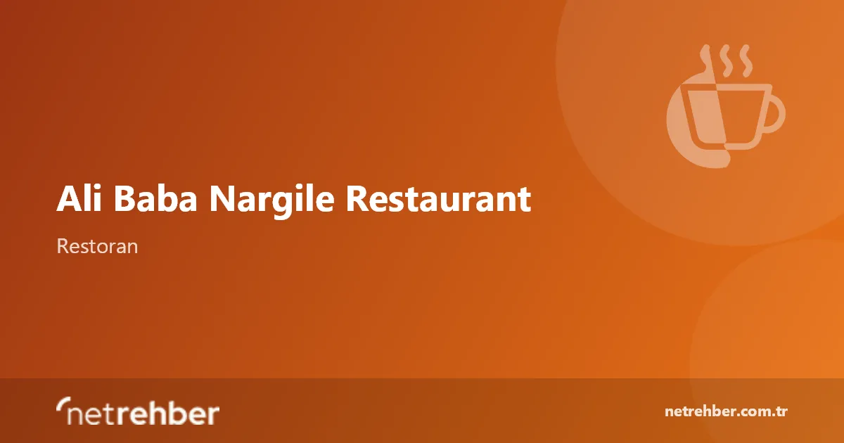 Ali Baba Nargile Restaurant kapak görseli