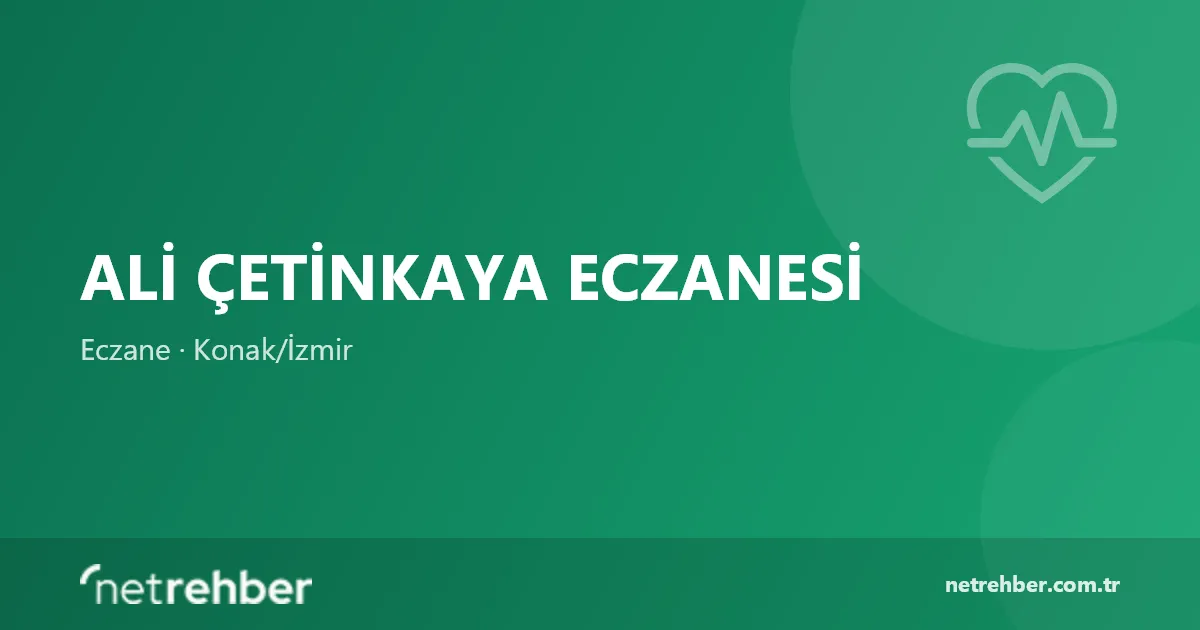 Ali Çetinkaya Eczanesi kapak görseli