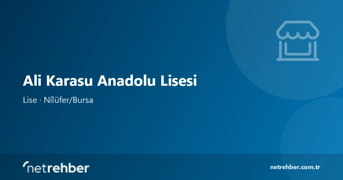 Ali Karasu Anadolu Lisesi kapak görseli