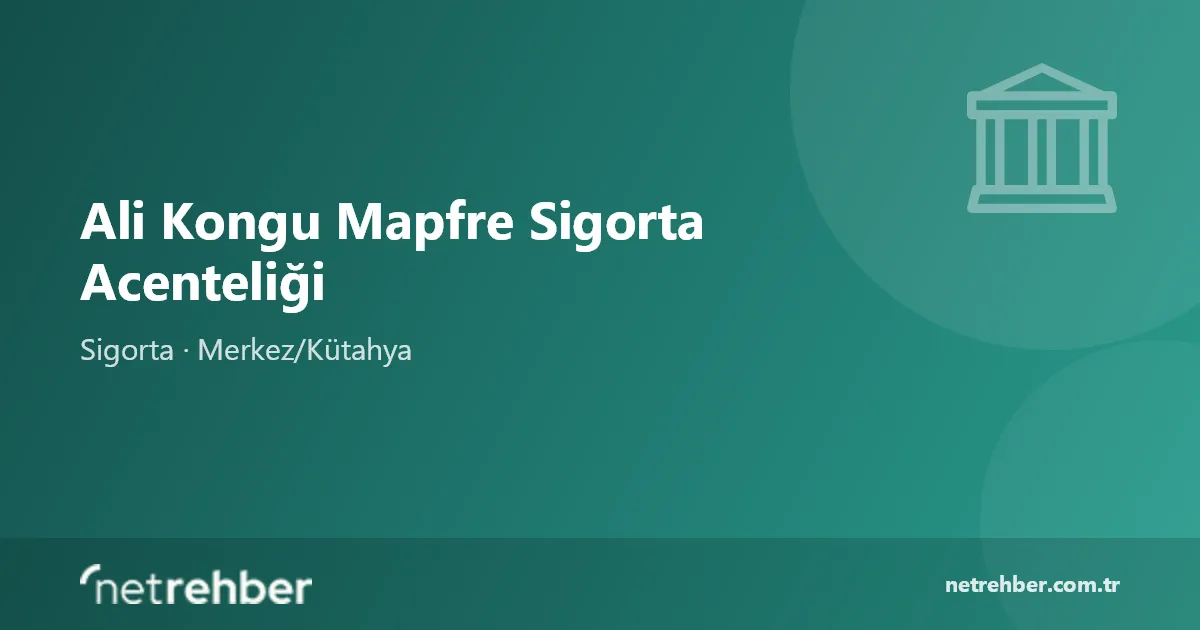 Ali Kongu Mapfre Sigorta Acenteliği kapak görseli