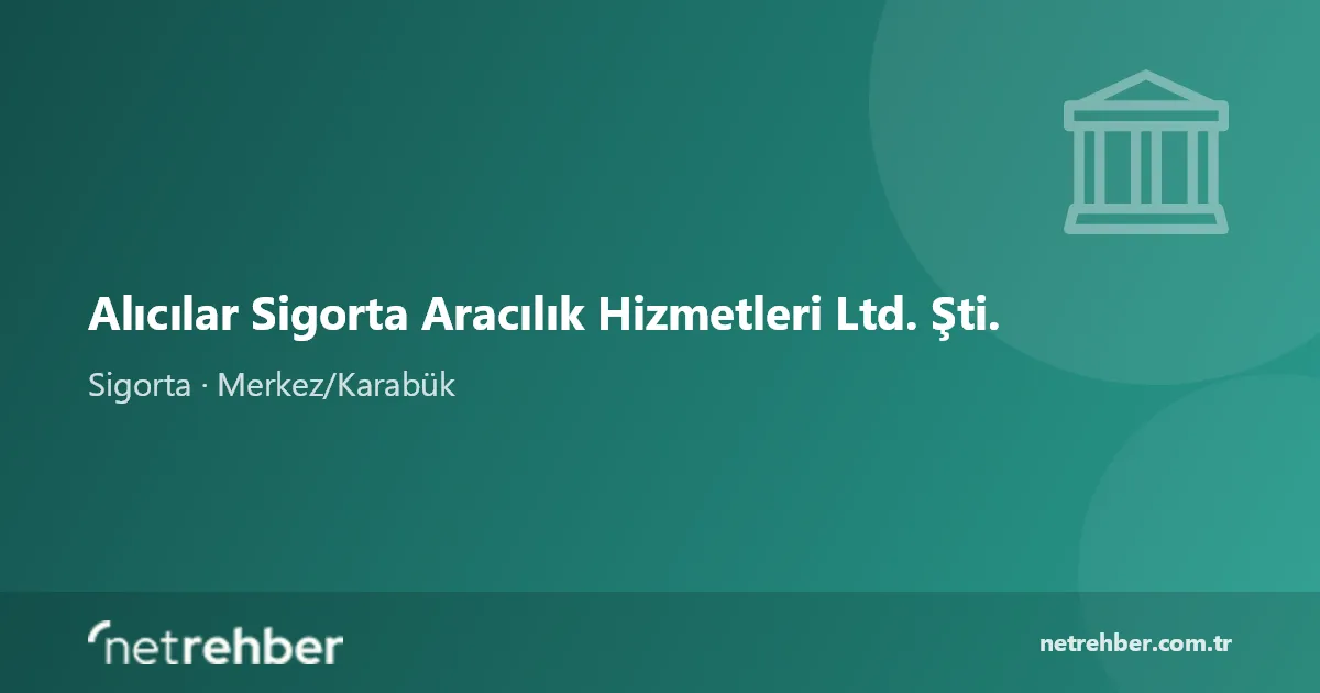 Alıcılar Sigorta Aracılık Hizmetleri Ltd. Şti. kapak görseli
