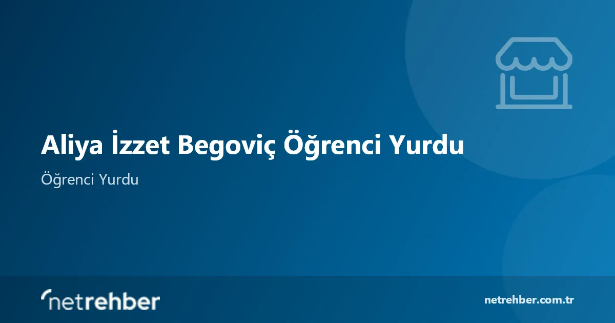 Aliya İzzet Begoviç Öğrenci Yurdu kapak görseli