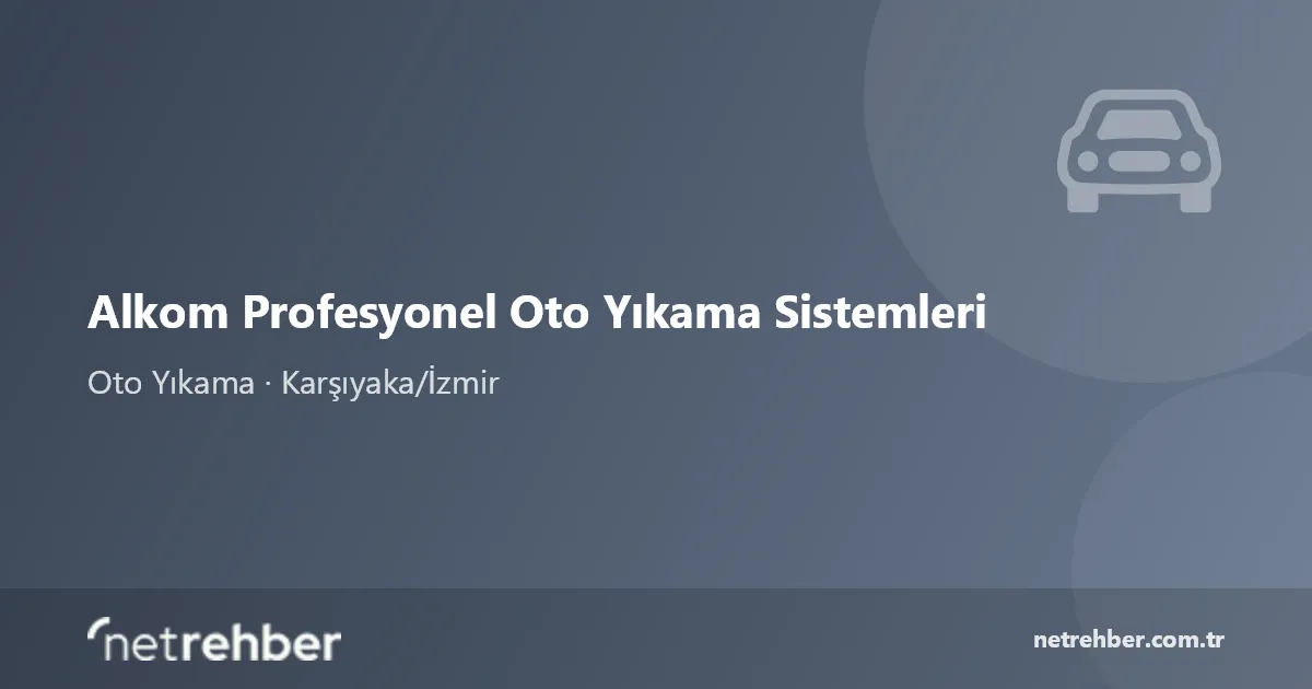 Alkom Profesyonel Oto Yıkama Sistemleri kapak görseli