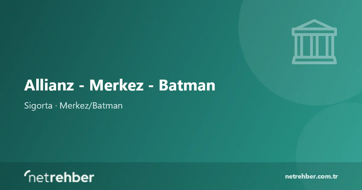 Allianz - Merkez - Batman kapak görseli