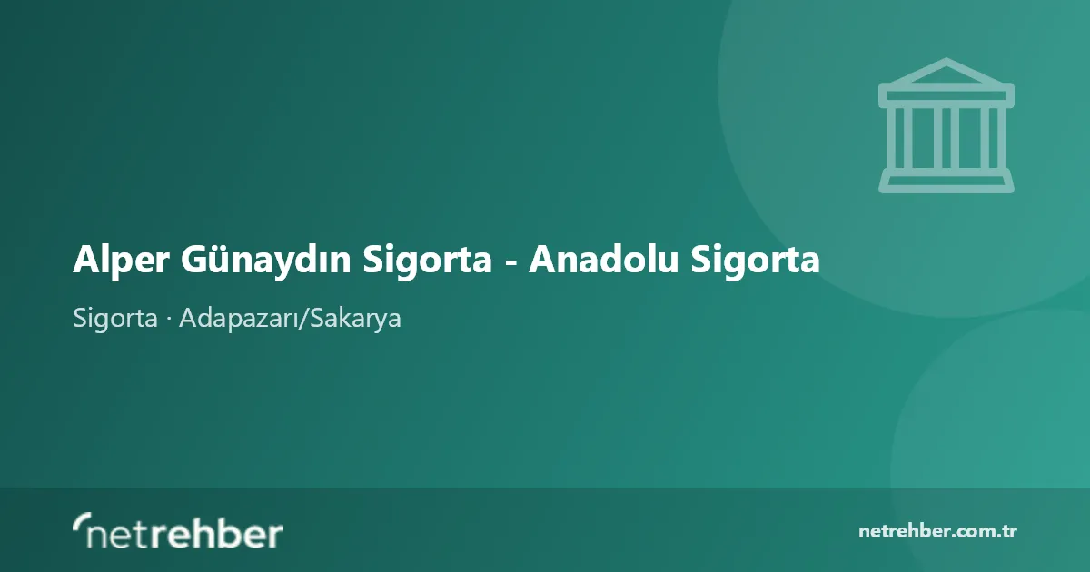 Alper Günaydın Sigorta - Anadolu Sigorta kapak görseli