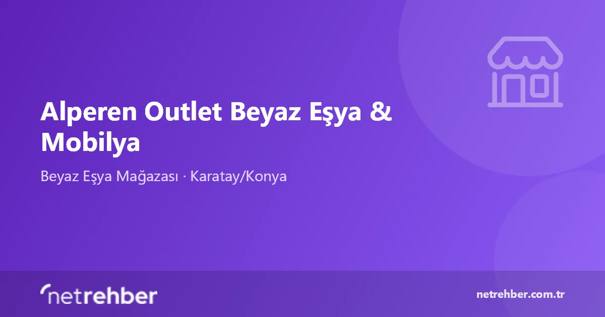 Alperen Outlet Beyaz Eşya & Mobilya kapak görseli