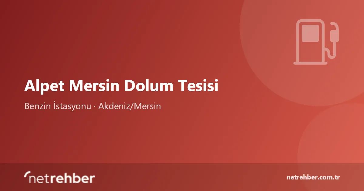 Alpet Mersin Dolum Tesisi kapak görseli