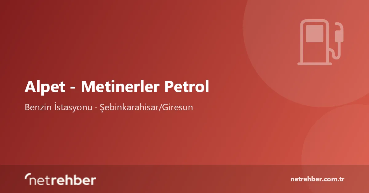 Alpet - Metinerler Petrol kapak görseli