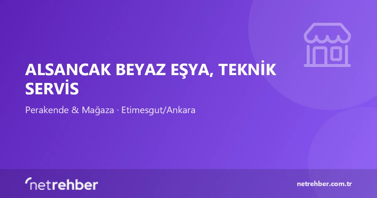 Alsancak Beyaz Eşya, Teknik Servis kapak görseli