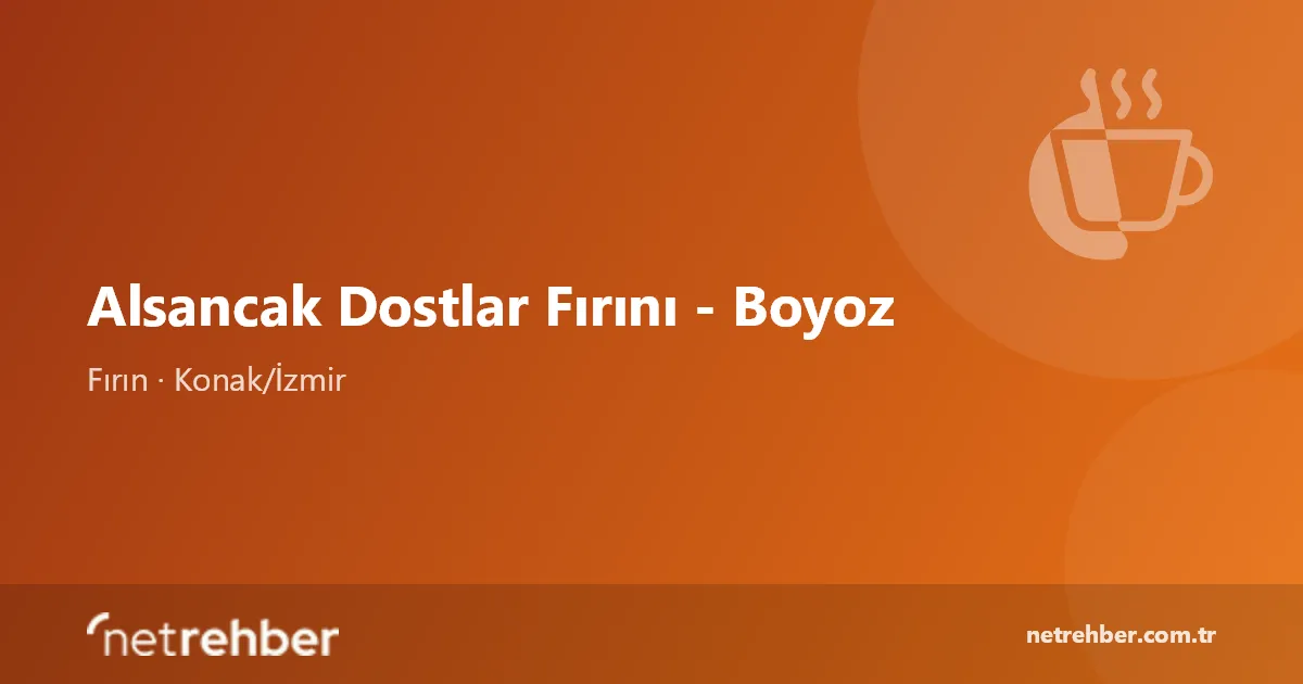 Alsancak Dostlar Fırını - Boyoz kapak görseli