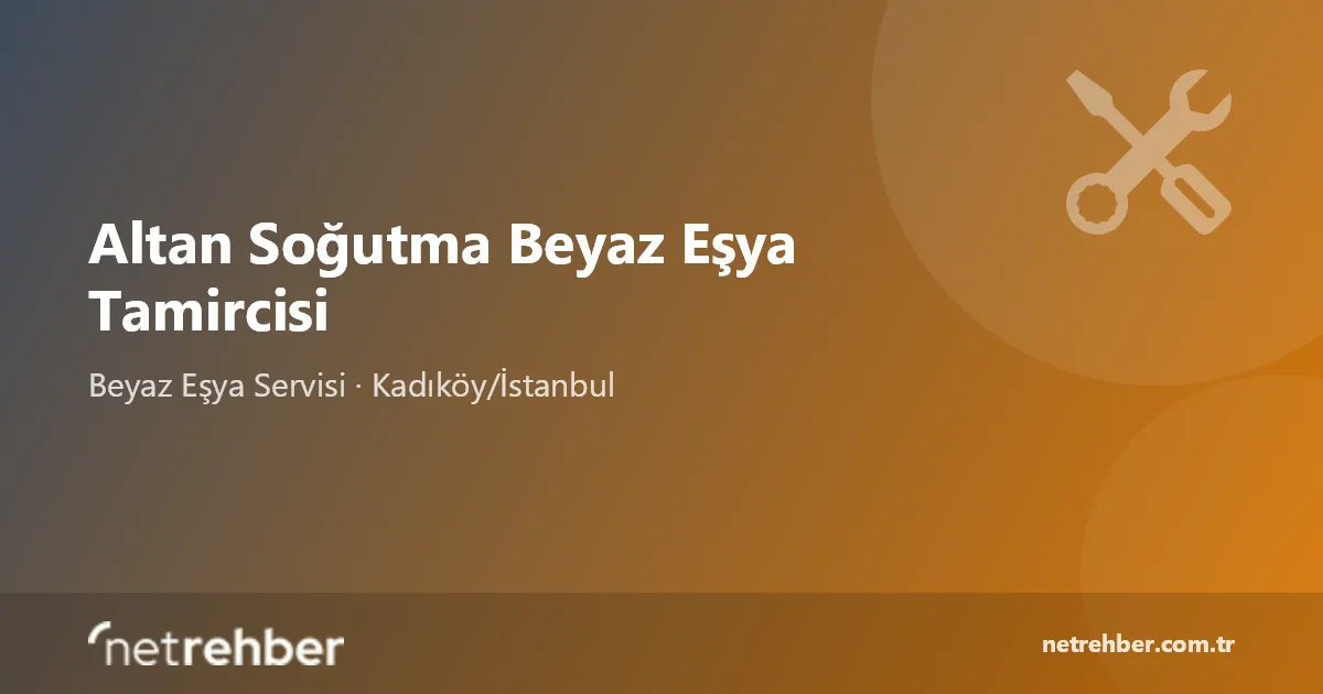 Altan Soğutma Beyaz Eşya Tamircisi kapak görseli