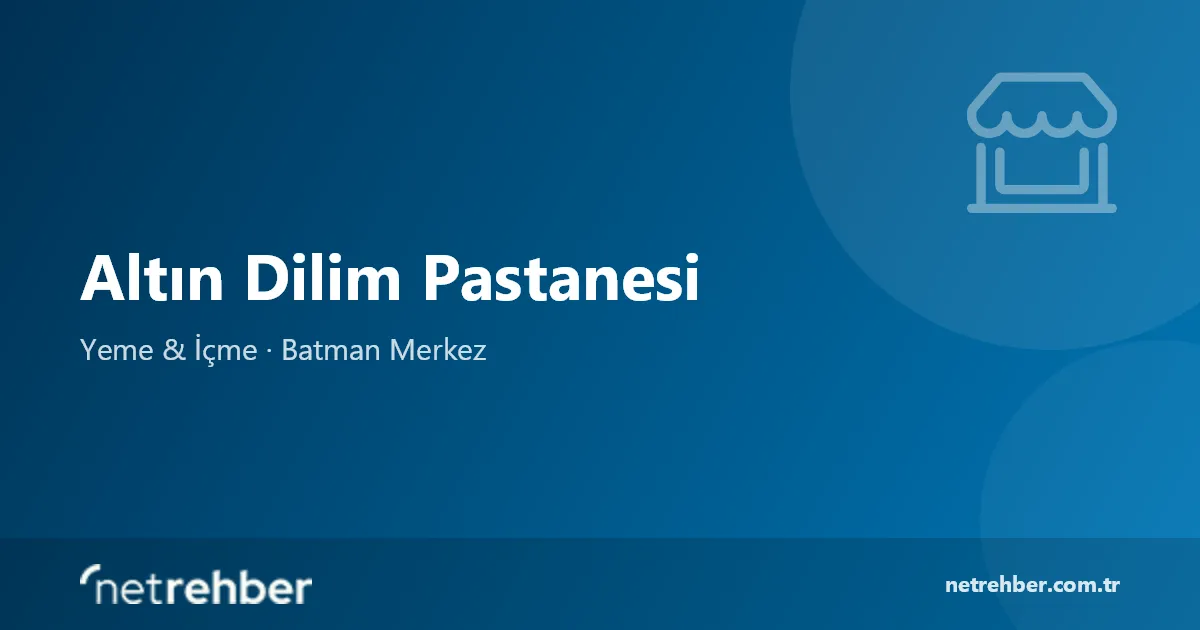 Altın Dilim Pastanesi kapak görseli