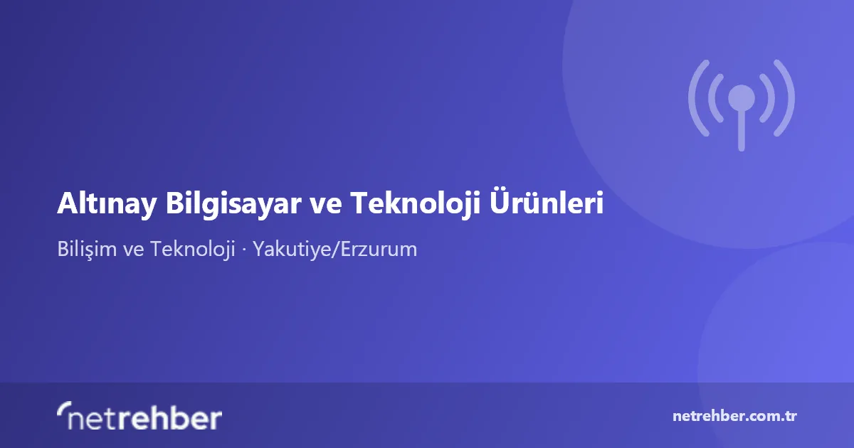 Altınay Bilgisayar ve Teknoloji Ürünleri kapak görseli