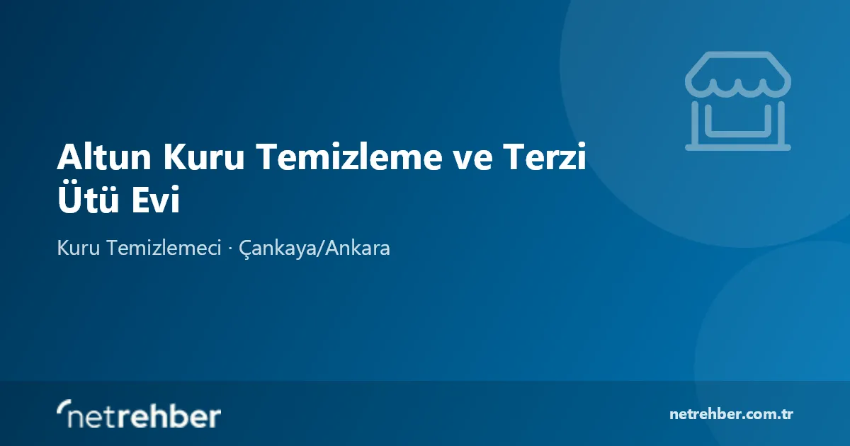 Altun Kuru Temizleme ve Terzi Ütü Evi kapak görseli