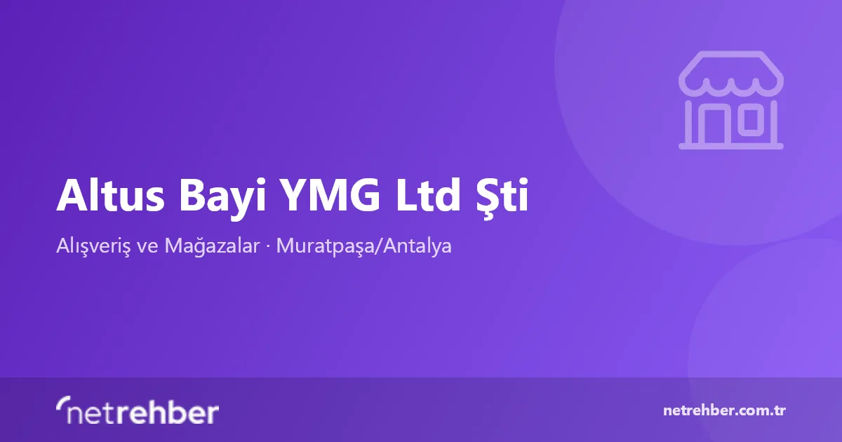 Altus Bayi YMG Ltd Şti kapak görseli
