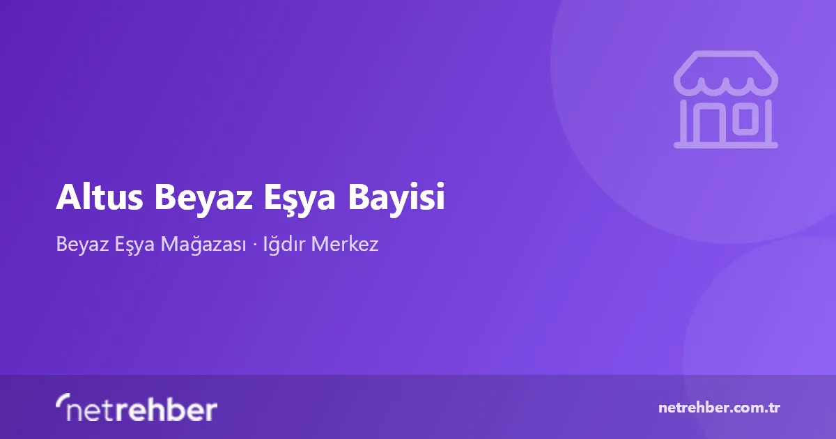 Altus Beyaz Eşya Bayisi kapak görseli