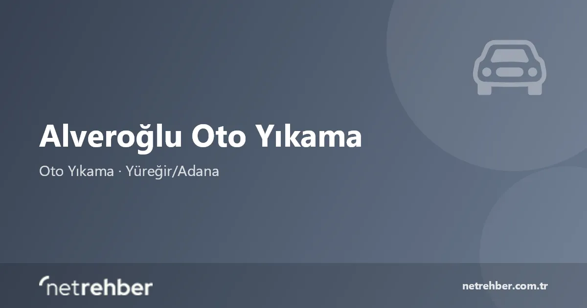Alveroğlu Oto Yıkama kapak görseli