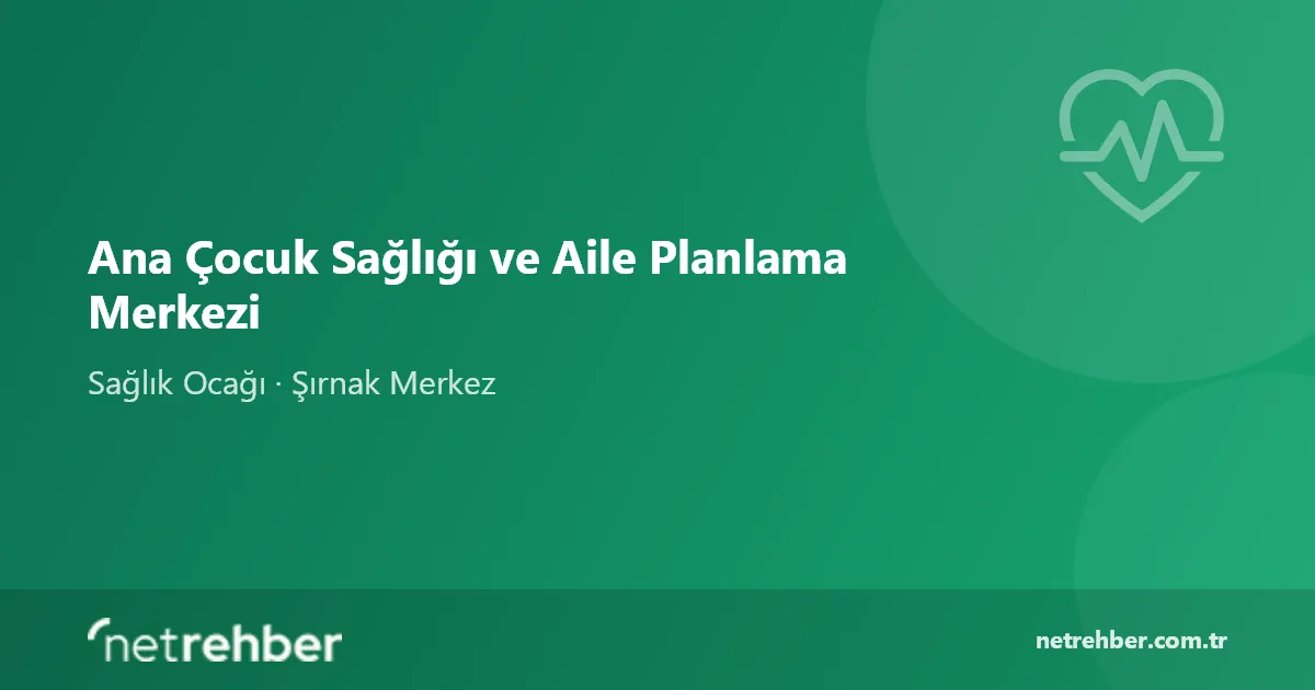 Ana Çocuk Sağlığı ve Aile Planlama Merkezi kapak görseli