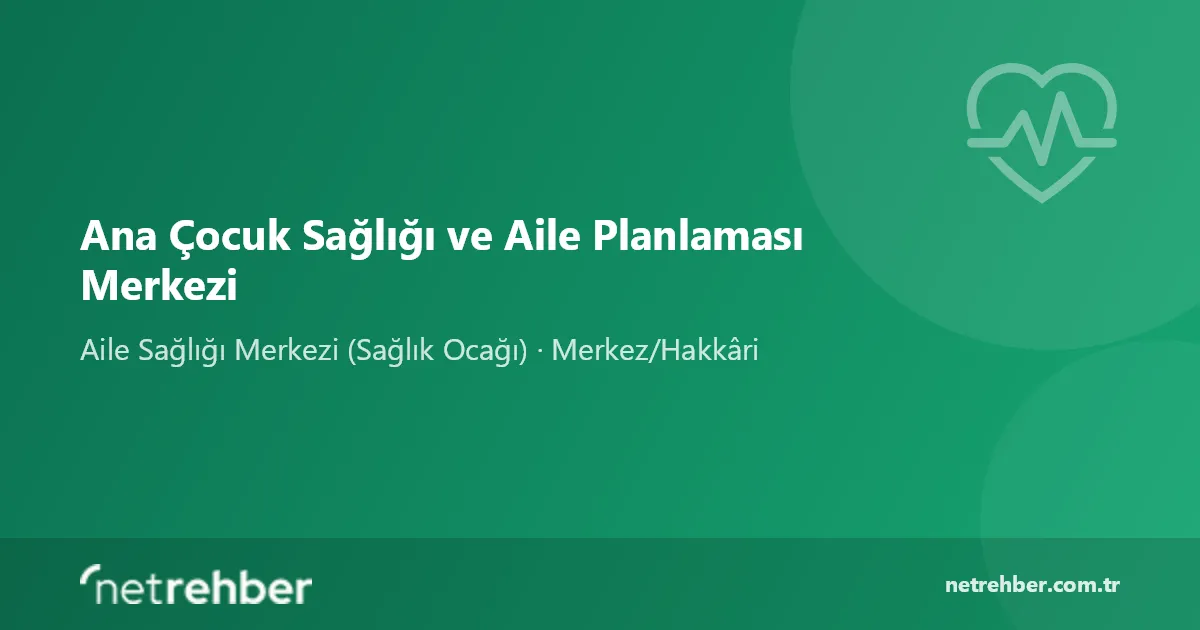 Ana Çocuk Sağlığı ve Aile Planlaması Merkezi kapak görseli