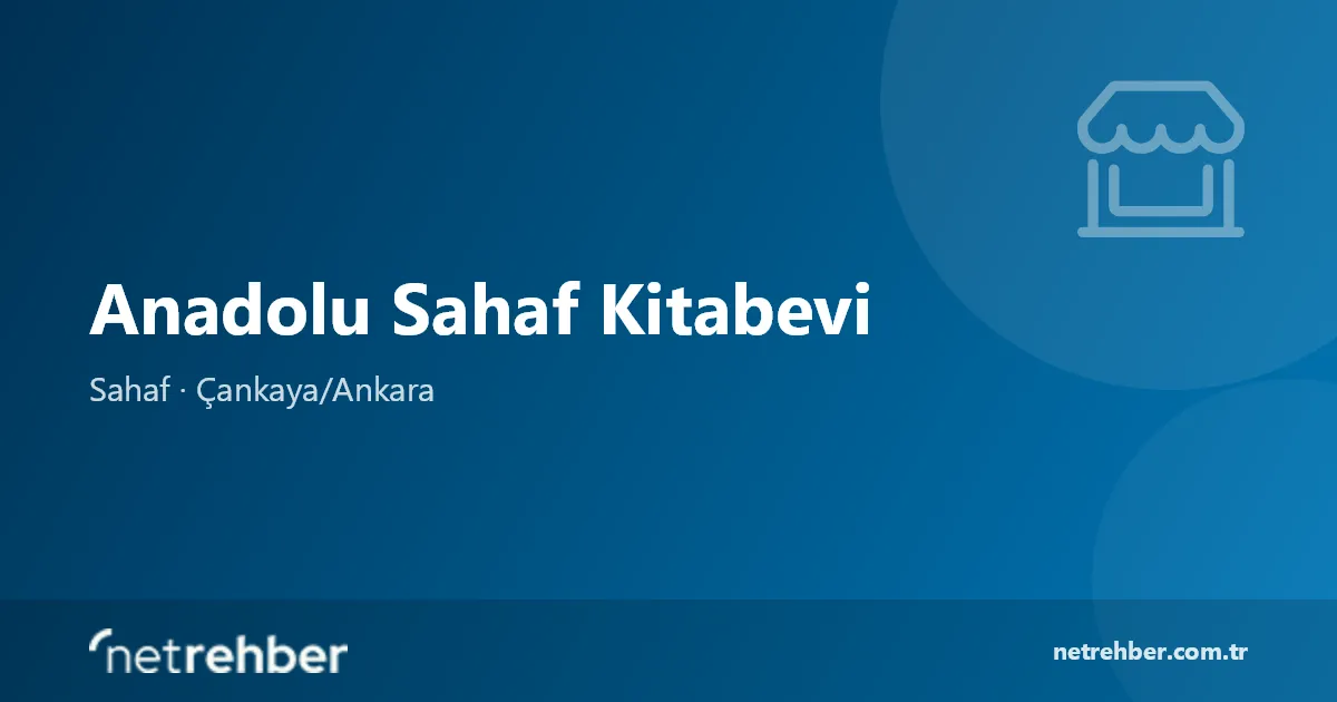 Anadolu Sahaf Kitabevi kapak görseli