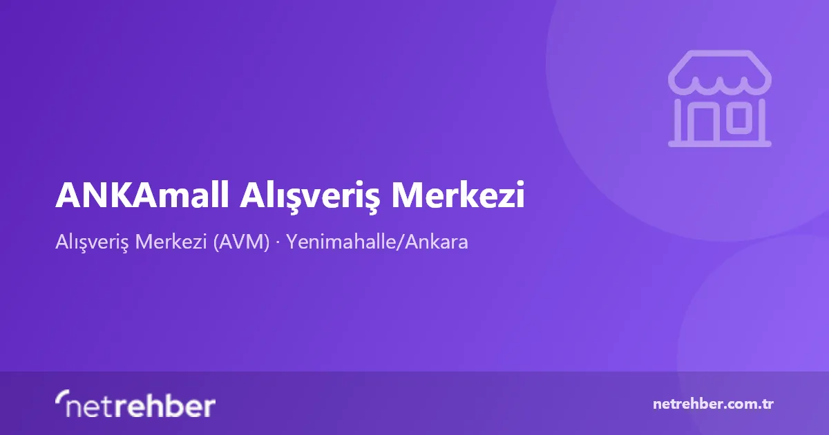 ANKAmall Alışveriş Merkezi kapak görseli