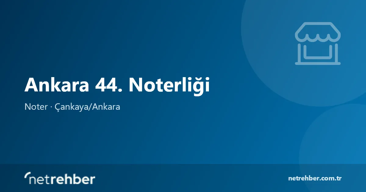 Ankara 44. Noterliği kapak görseli