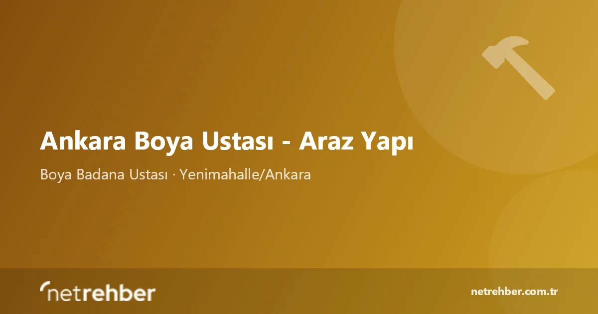 Ankara Boya Ustası - Araz Yapı kapak görseli