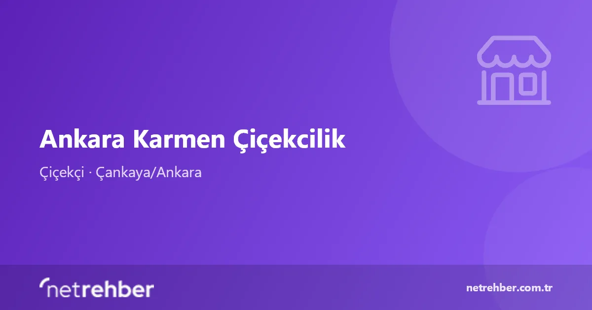 Ankara Karmen Çiçekcilik kapak görseli