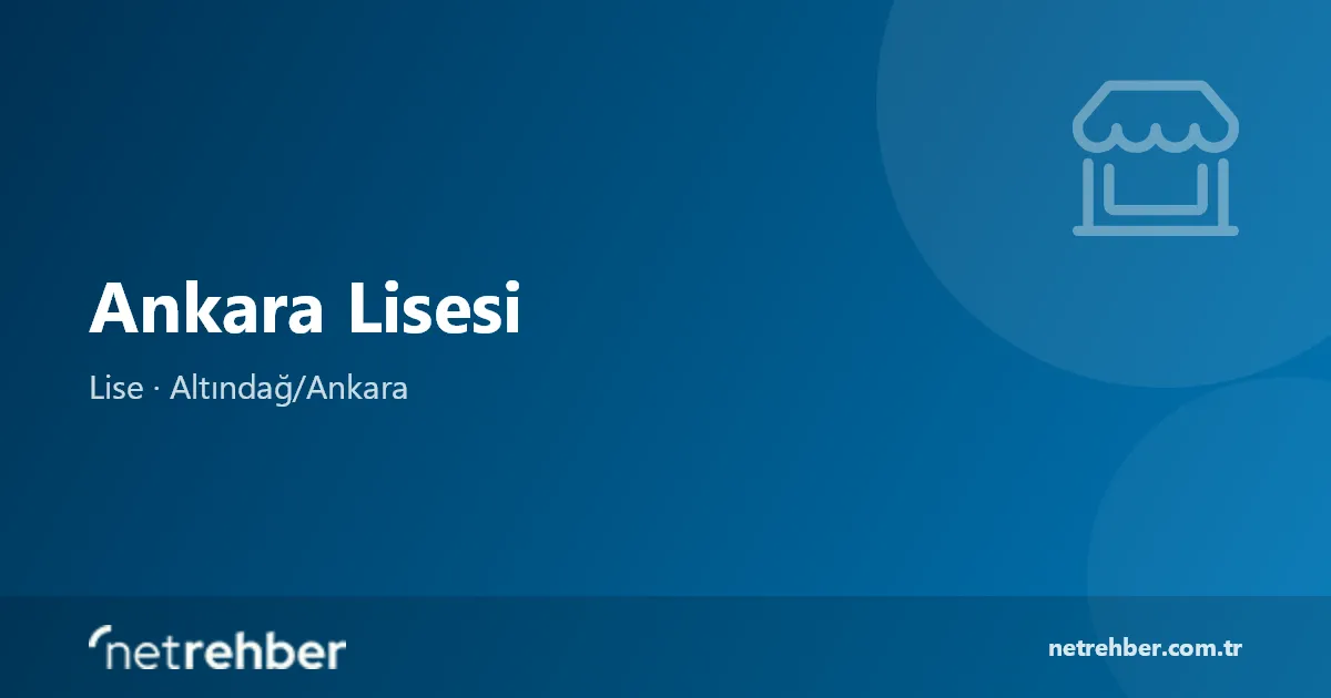 Ankara Lisesi kapak görseli