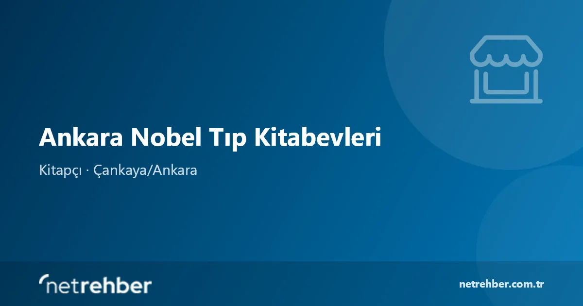 Ankara Nobel Tıp Kitabevleri kapak görseli