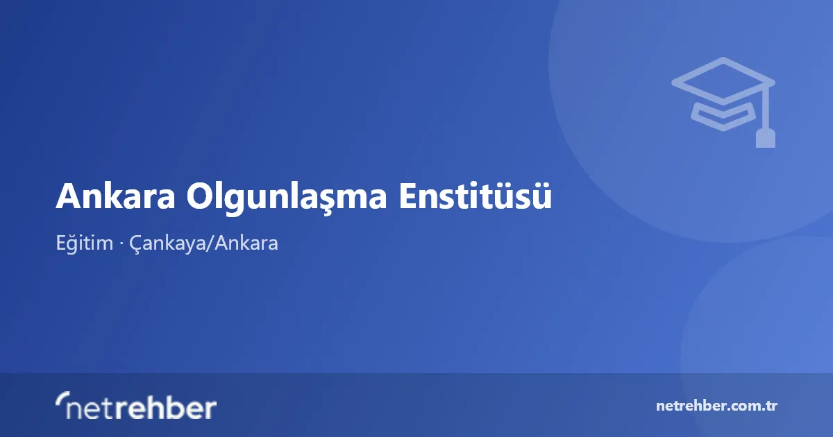 Ankara Olgunlaşma Enstitüsü kapak görseli