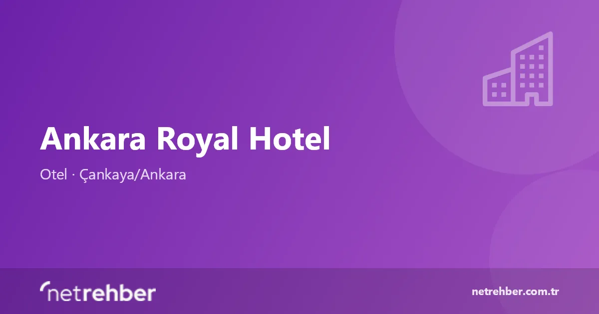 Ankara Royal Hotel kapak görseli